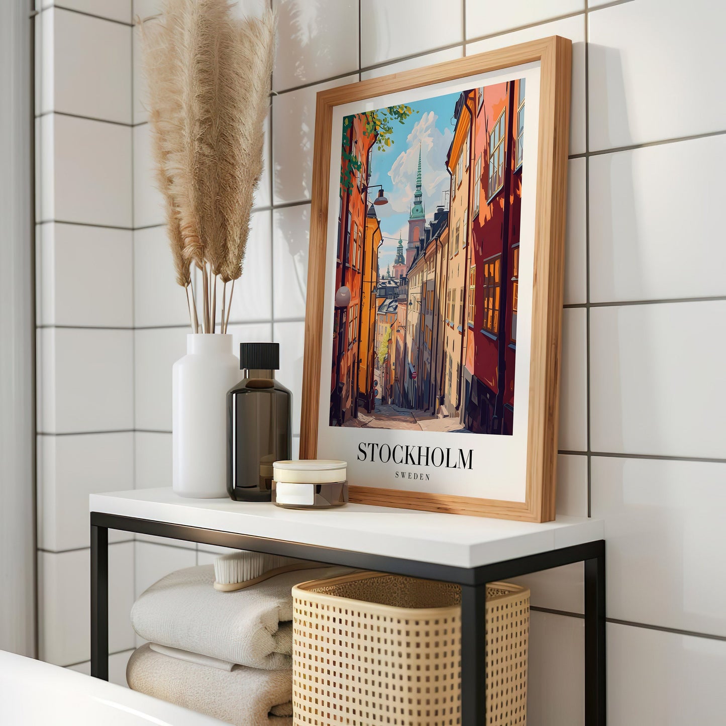 Stockholm Sweden Poster, Gamla Stan Wall Art, Old Town Print, Scandinavian Decor, Stockholm Cityscape Art, Swedish Architecture Poster