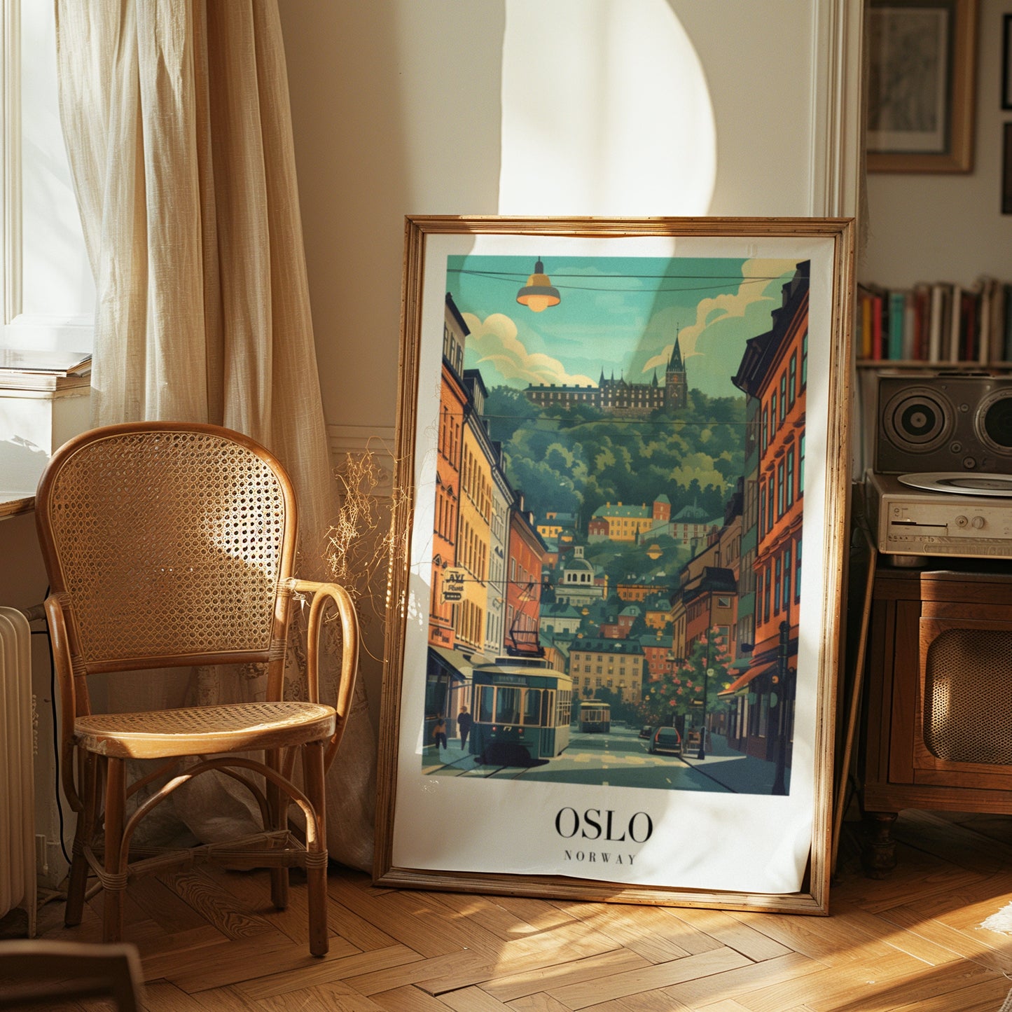 Oslo Poster, Norway City Wall Art, Oslo Travel Print, Scandinavian Decor, Oslo Skyline Poster, City Poster, Country Poster, EU Travel Poster