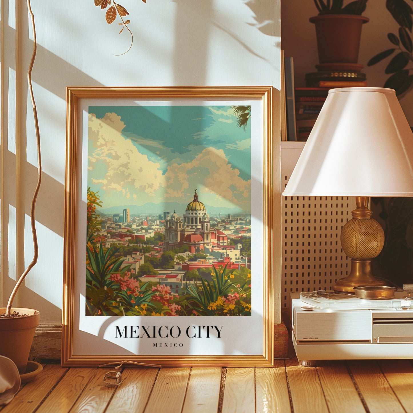 Mexico City Poster, Mexico Travel Wall Art, Mexico City Skyline Print, Latin American Decor, Mexico City Art, City Poster, Country Poster