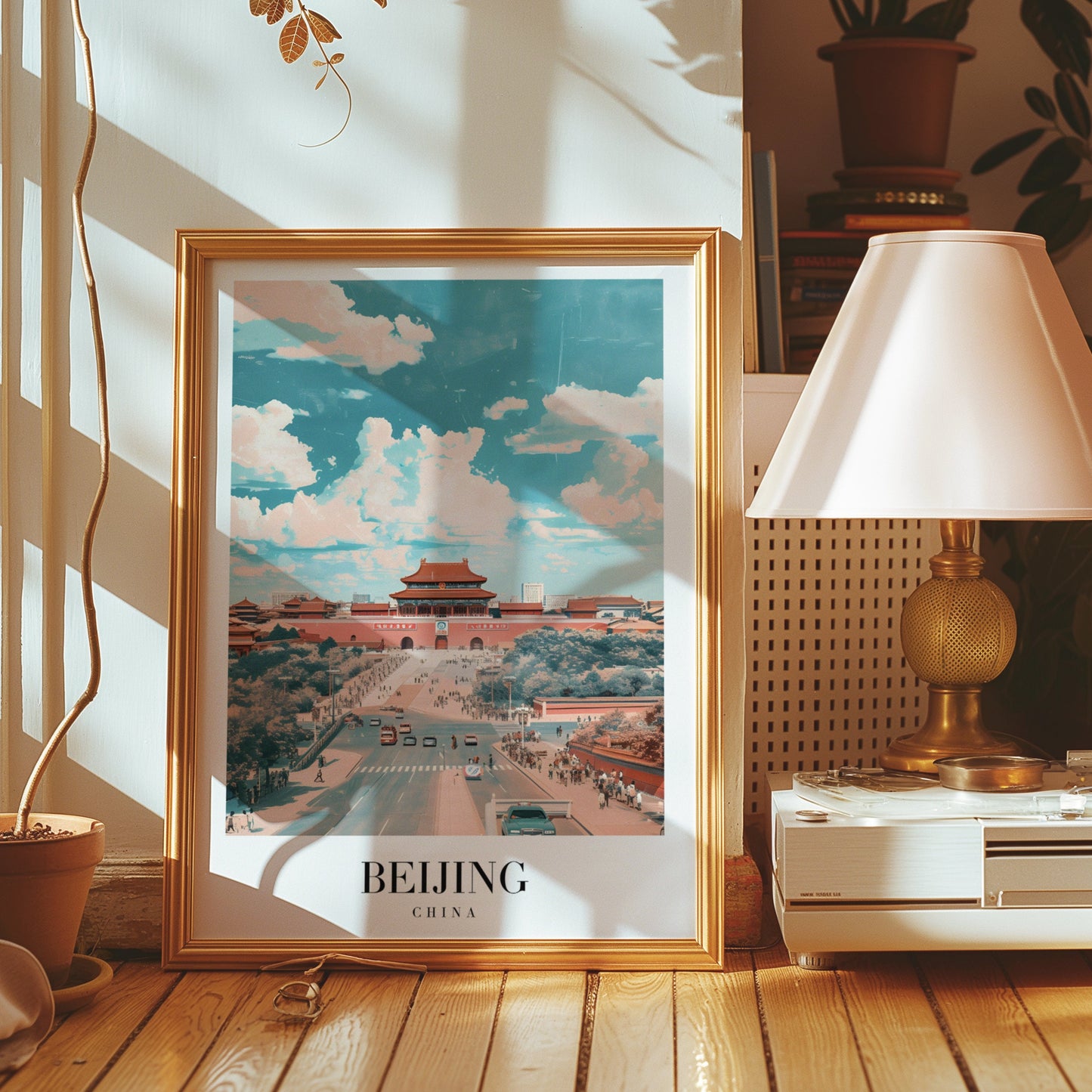 Beijing Poster, China Travel Art, Forbidden City Print, Beijing Skyline Wall Decor, Chinese Culture Art, Beijing Cityscape, City Poster