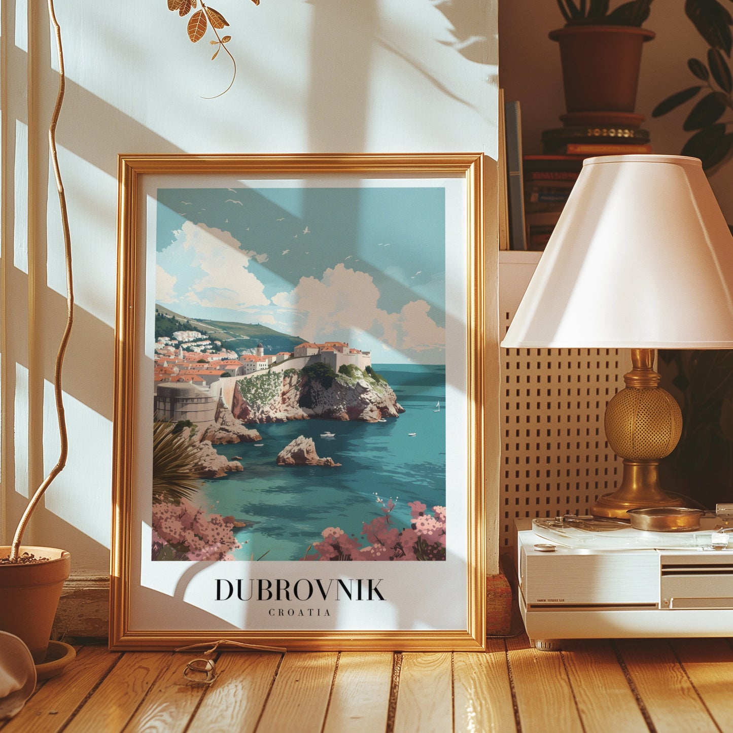 Dubrovnik City Poster, Croatia Coastline Wall Art, Mediterranean Scenic Print, Old Town Dubrovnik Art, Adriatic Coast Poster, Croatia Print