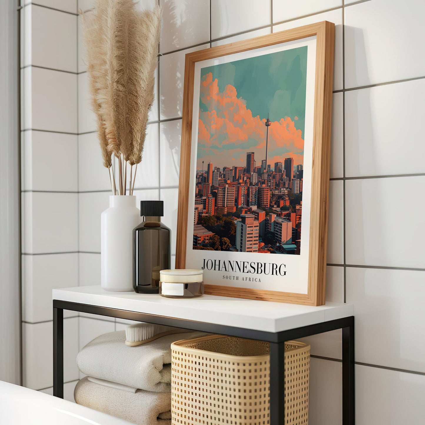 Johannesburg City Poster, South Africa Skyline Art, African Cityscape Print, Johannesburg Wall Art, Urban South Africa Decor, City Poster