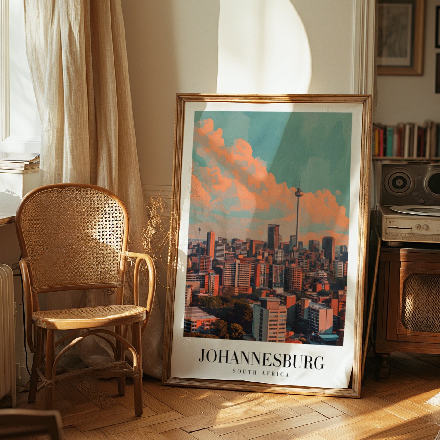 Johannesburg City Poster, South Africa Skyline Art, African Cityscape Print, Johannesburg Wall Art, Urban South Africa Decor, City Poster