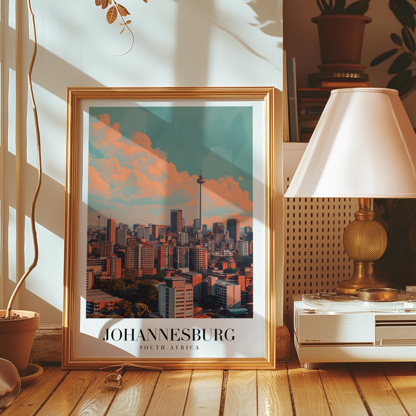 Johannesburg City Poster, South Africa Skyline Art, African Cityscape Print, Johannesburg Wall Art, Urban South Africa Decor, City Poster