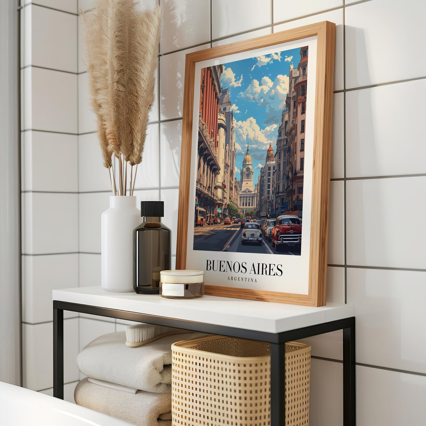 Buenos Aires City Poster, Argentina Wall Art, Buenos Aires Street View Print, Argentine Architecture Art, Travel Decor, Latin America Poster