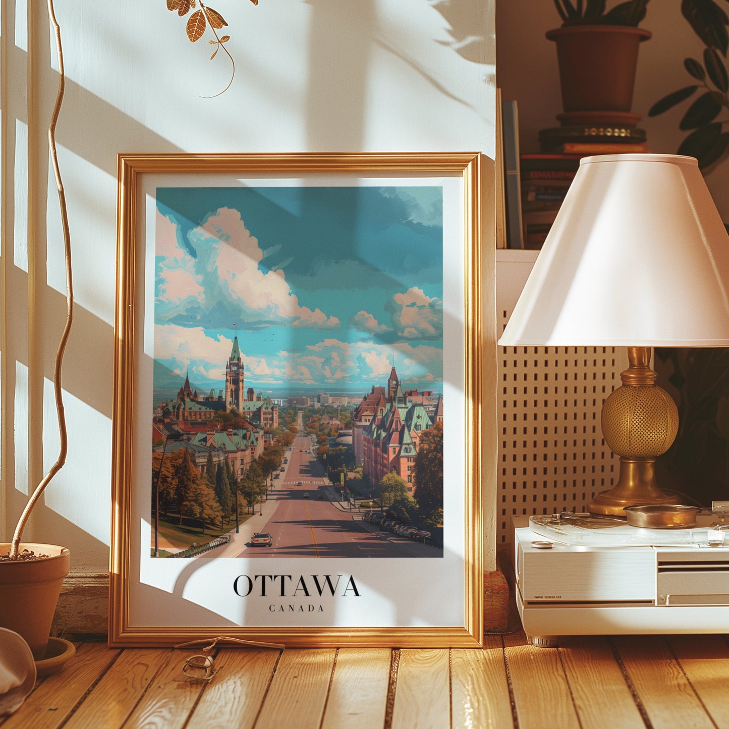 Ottawa City Poster, Canada Wall Art, Parliament Hill Print, Canadian Urban Landscape, Ottawa Skyline Decor, Travel Art Print, City Poster