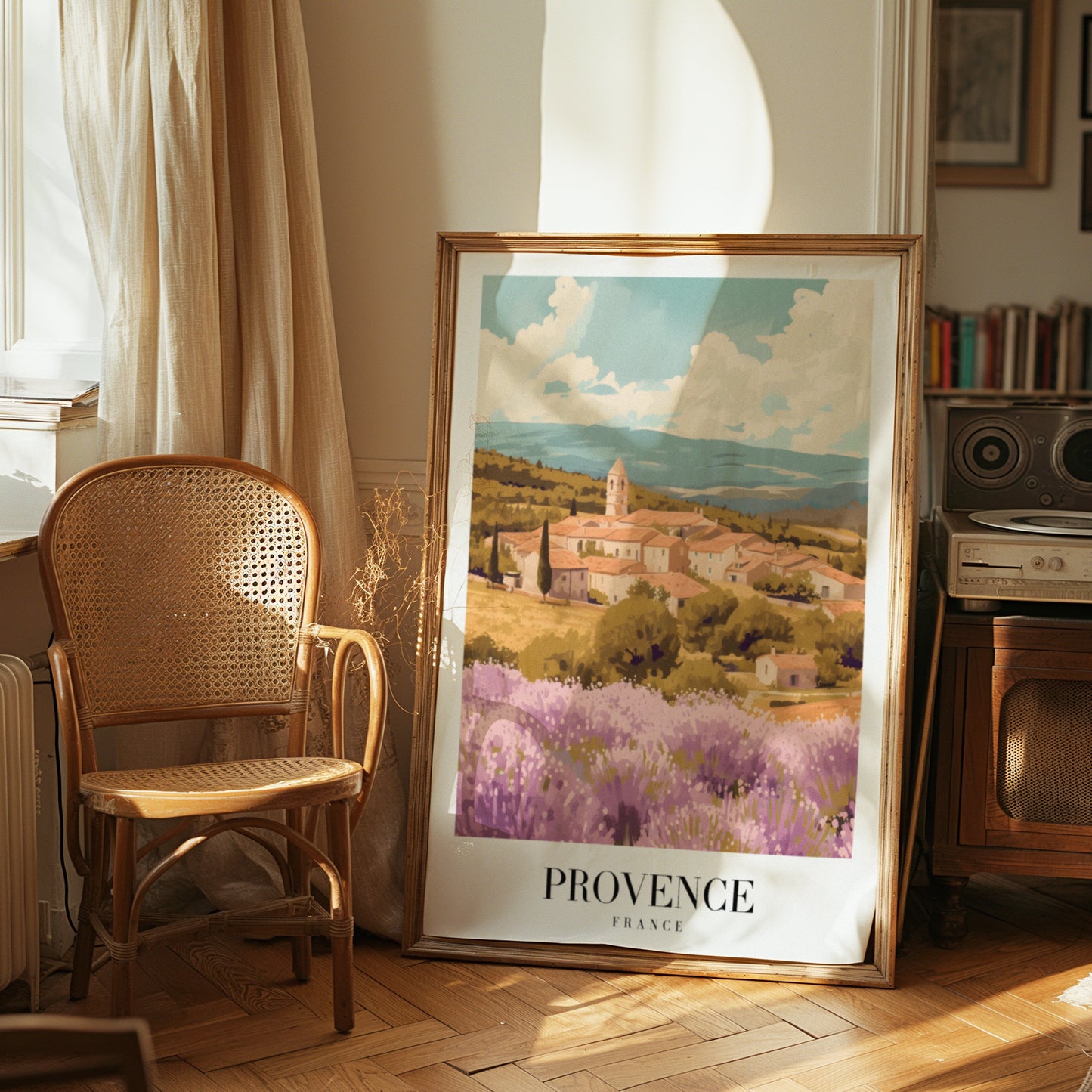 Provence France Poster, Lavender Fields Art Print, French Countryside Wall Art, Scenic Travel Poster, Provence Landscape Decor, City Poster