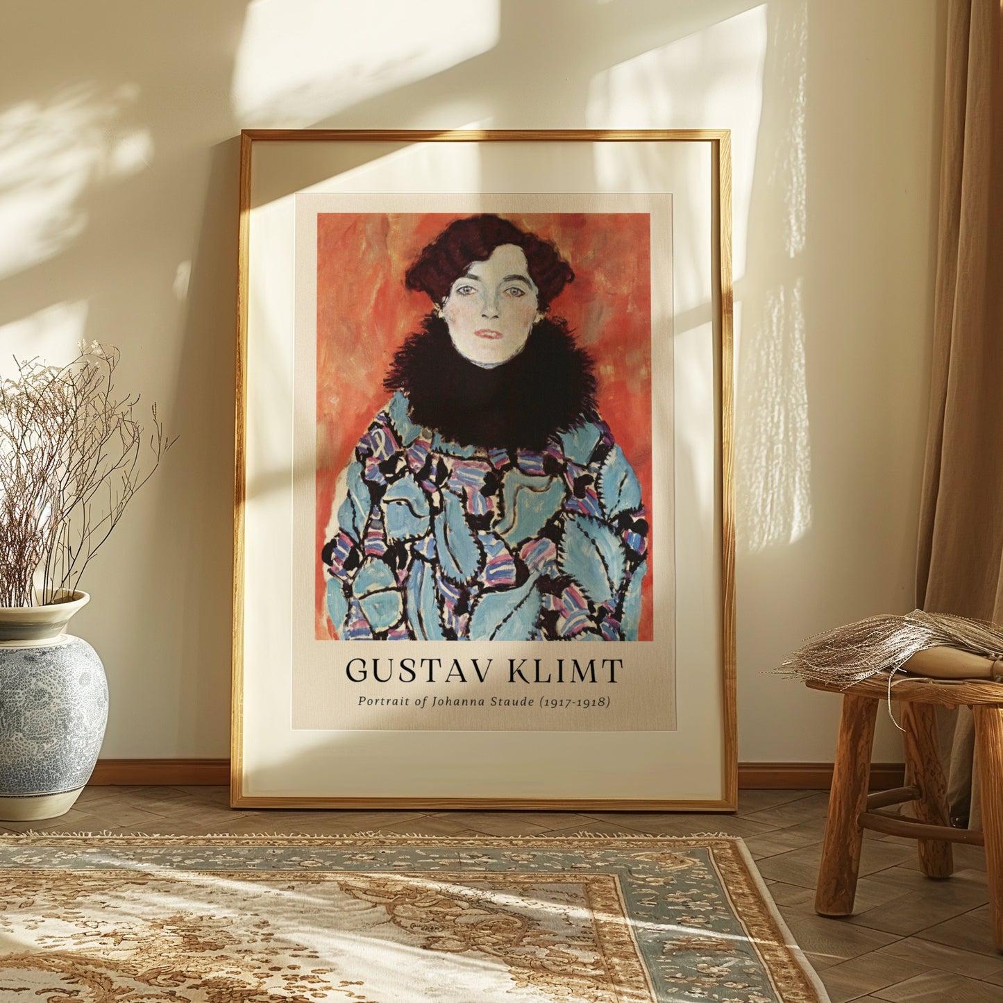 Gustav Klimt Portrait of Johanna Staude Poster, Art Nouveau Woman Portrait, Famous Painting Reproduction, Klimt Vintage Wall Art