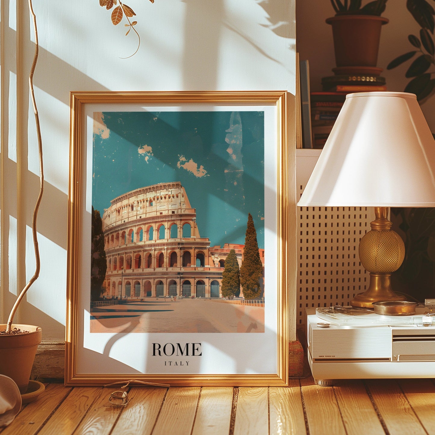 Rome Colosseum Poster, Italy Travel Art, Rome Landmark Print, Colosseum Wall Art, Cityscape Photography, Rome Italy Poster, Rome Art