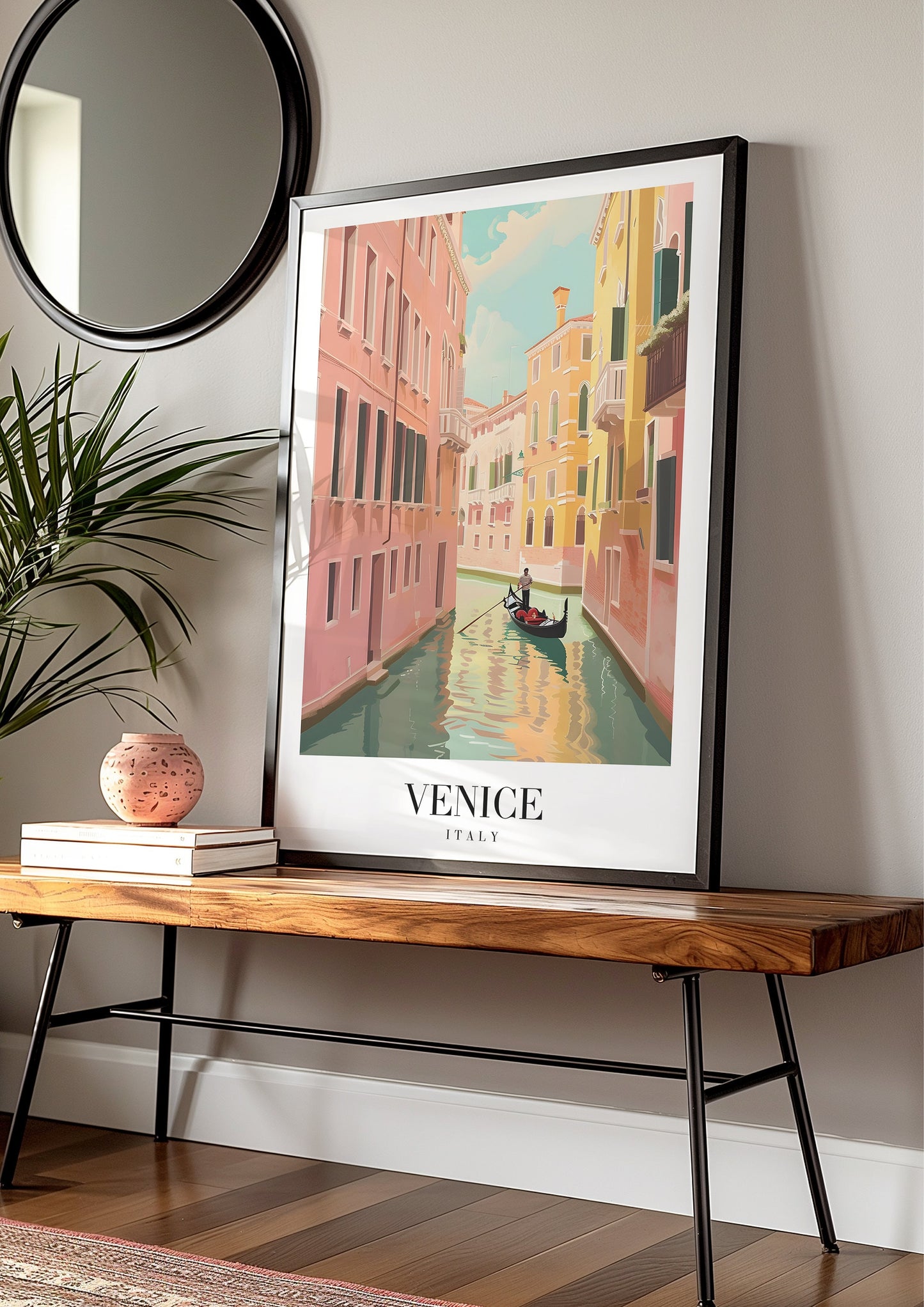 Venice Italy Poster, Venetian Canal Print, Venice Gondola Wall Art, Italy Travel Poster, Italian Cityscape, Venice Photography, Venice Art