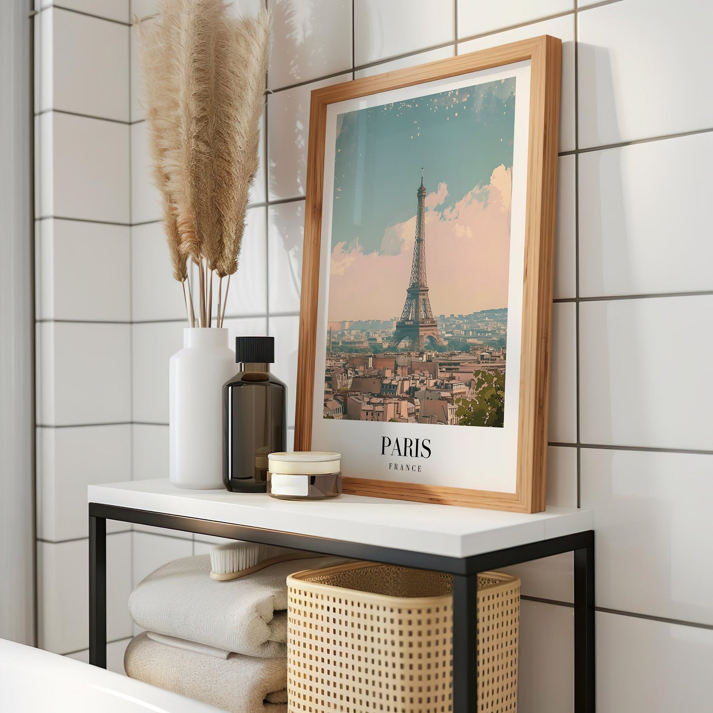 Paris France Poster, Eiffel Tower Wall Art, Paris Cityscape Print, French Travel Poster, Paris Photography, Romantic Paris Decor, Paris Art