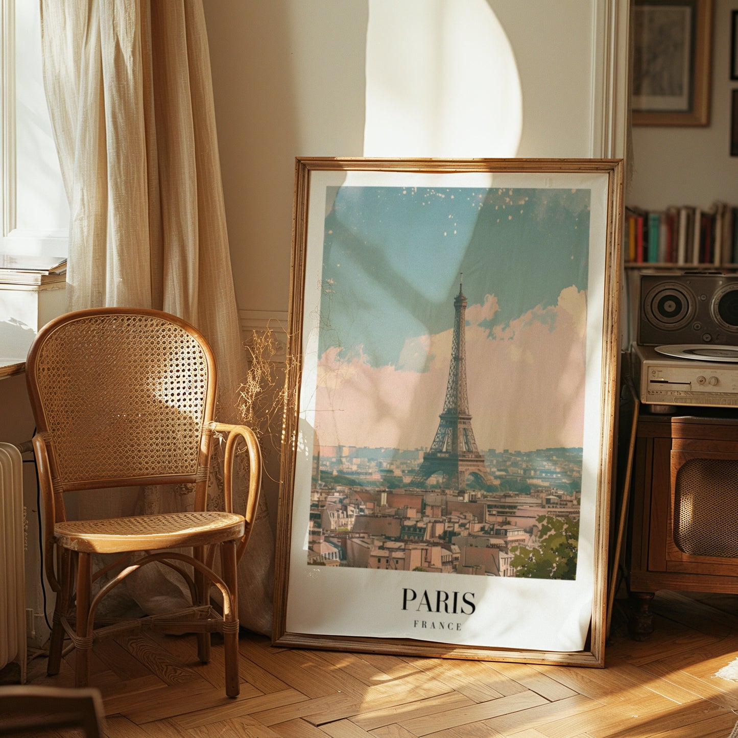 Paris France Poster, Eiffel Tower Wall Art, Paris Cityscape Print, French Travel Poster, Paris Photography, Romantic Paris Decor, Paris Art