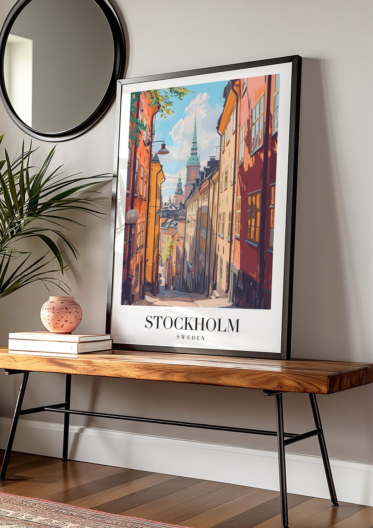 Stockholm Sweden Poster, Gamla Stan Wall Art, Old Town Print, Scandinavian Decor, Stockholm Cityscape Art, Swedish Architecture Poster