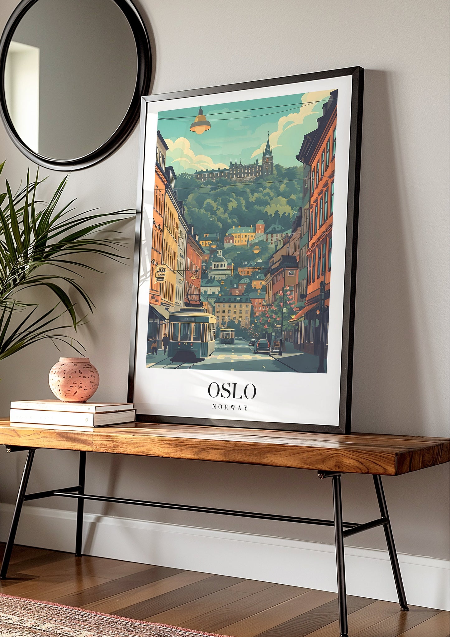 Oslo Poster, Norway City Wall Art, Oslo Travel Print, Scandinavian Decor, Oslo Skyline Poster, City Poster, Country Poster, EU Travel Poster