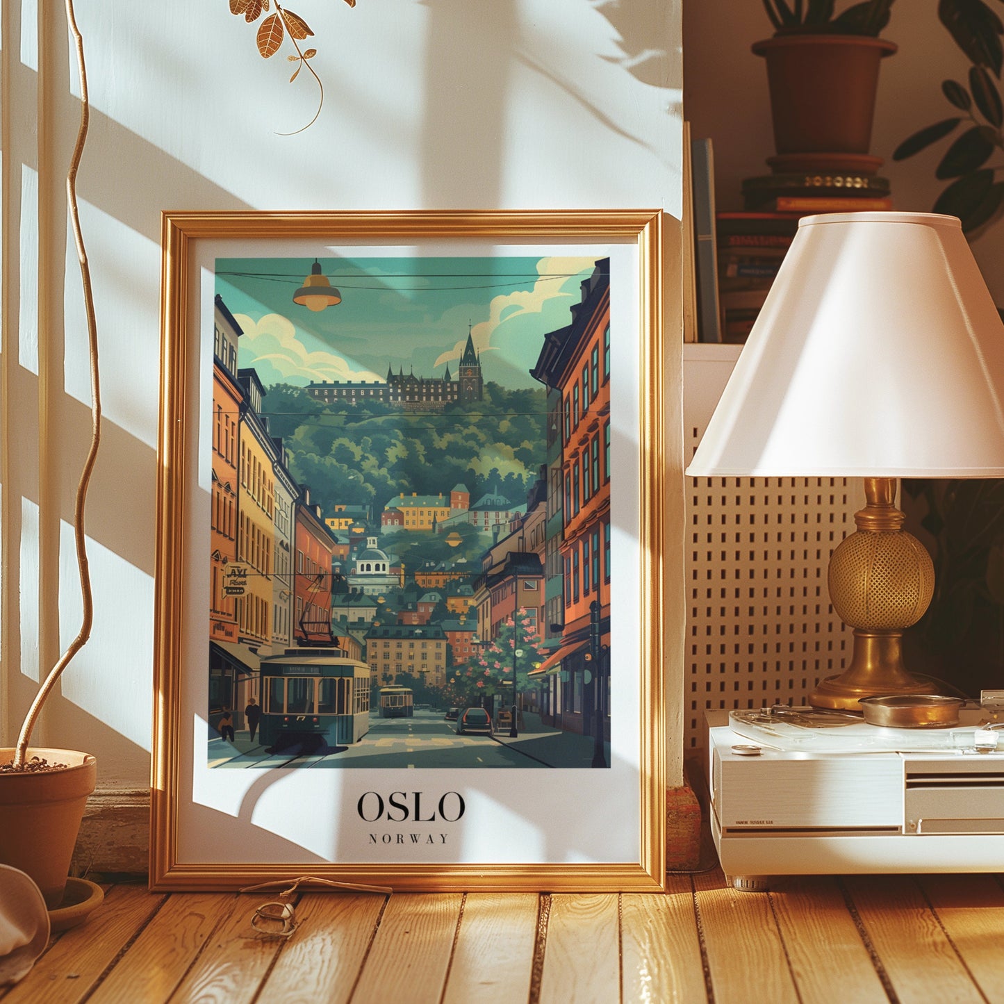 Oslo Poster, Norway City Wall Art, Oslo Travel Print, Scandinavian Decor, Oslo Skyline Poster, City Poster, Country Poster, EU Travel Poster