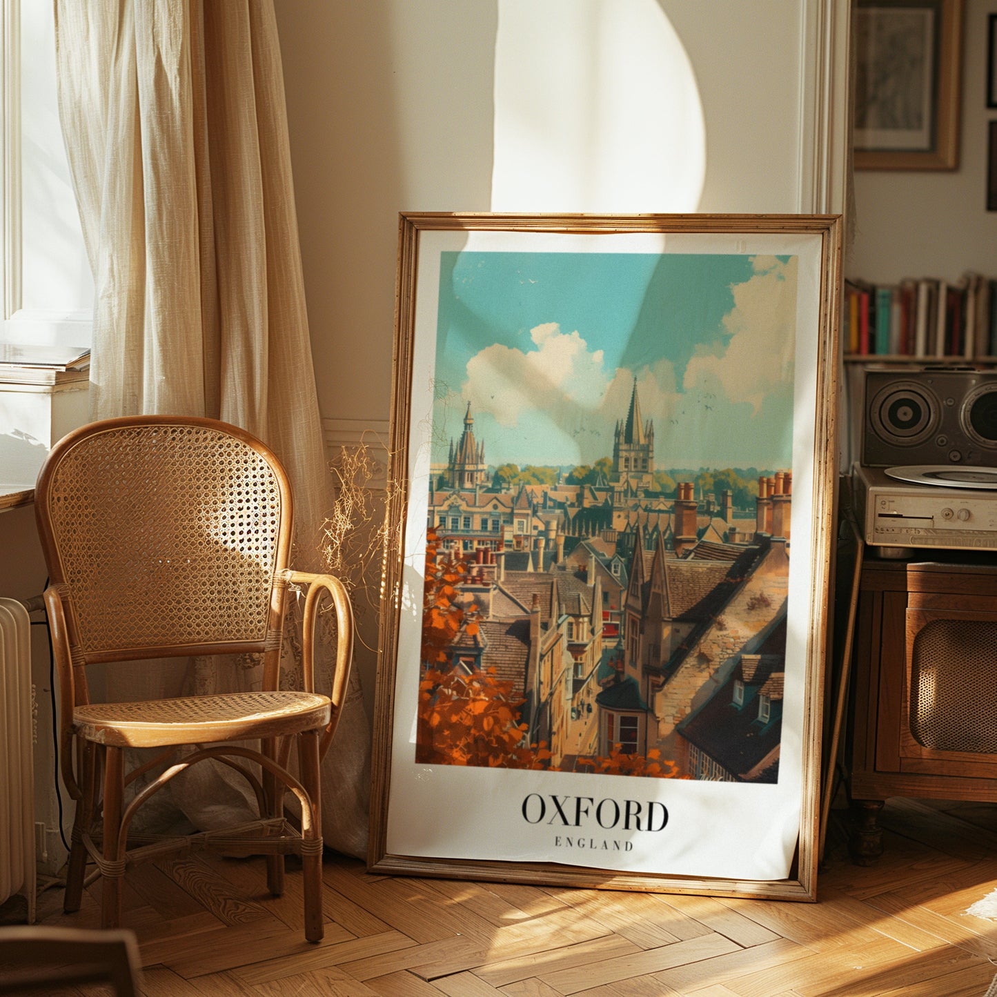 Oxford City Poster, Oxford Travel Print, England Wall Art, University of Oxford Architecture, British Cityscape Poster, UK Travel Decor