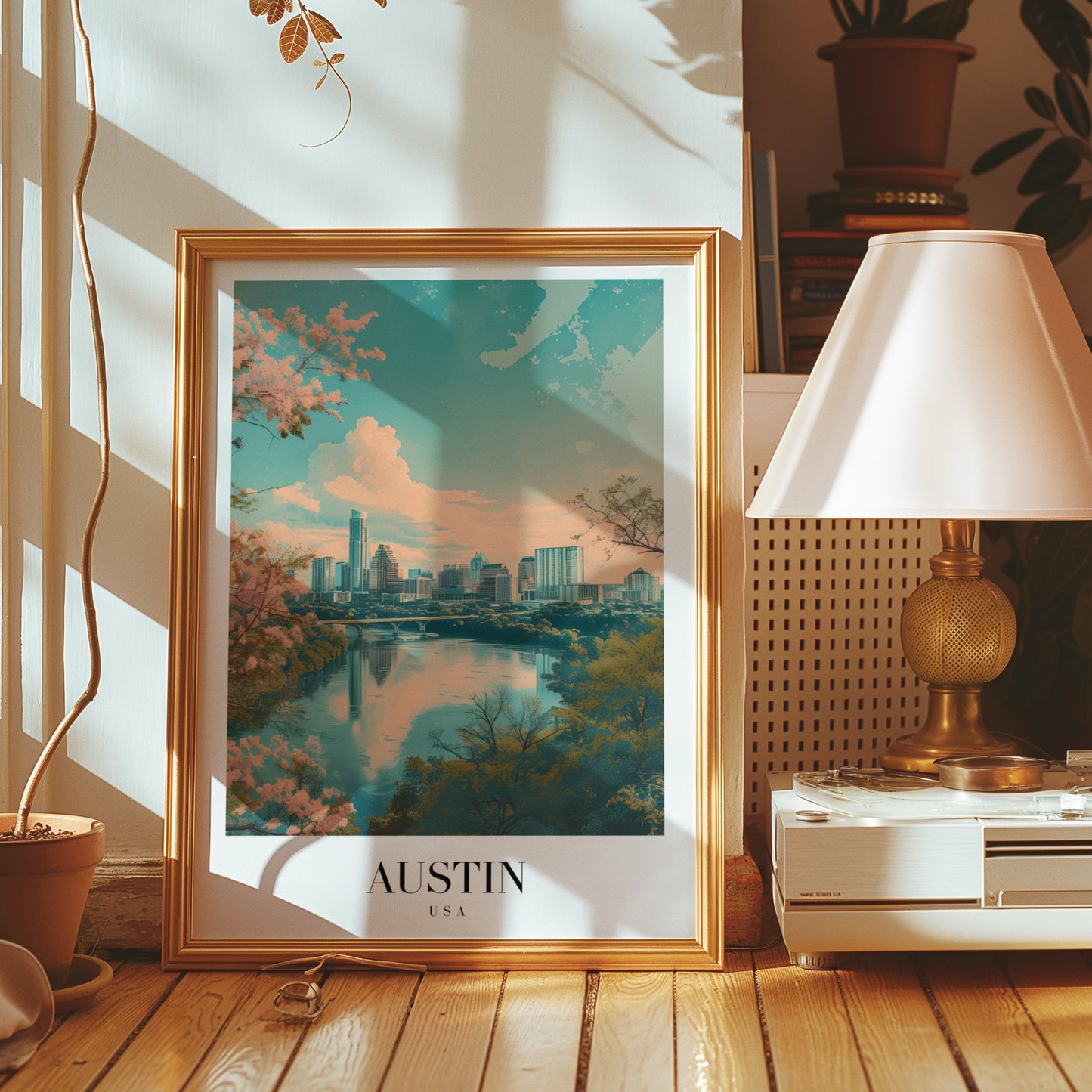 Austin City Poster, USA Travel Print, Skyline Wall Art, Texas Landscape Decor, Cityscape Poster, Urban Art, City Poster, Country Poster