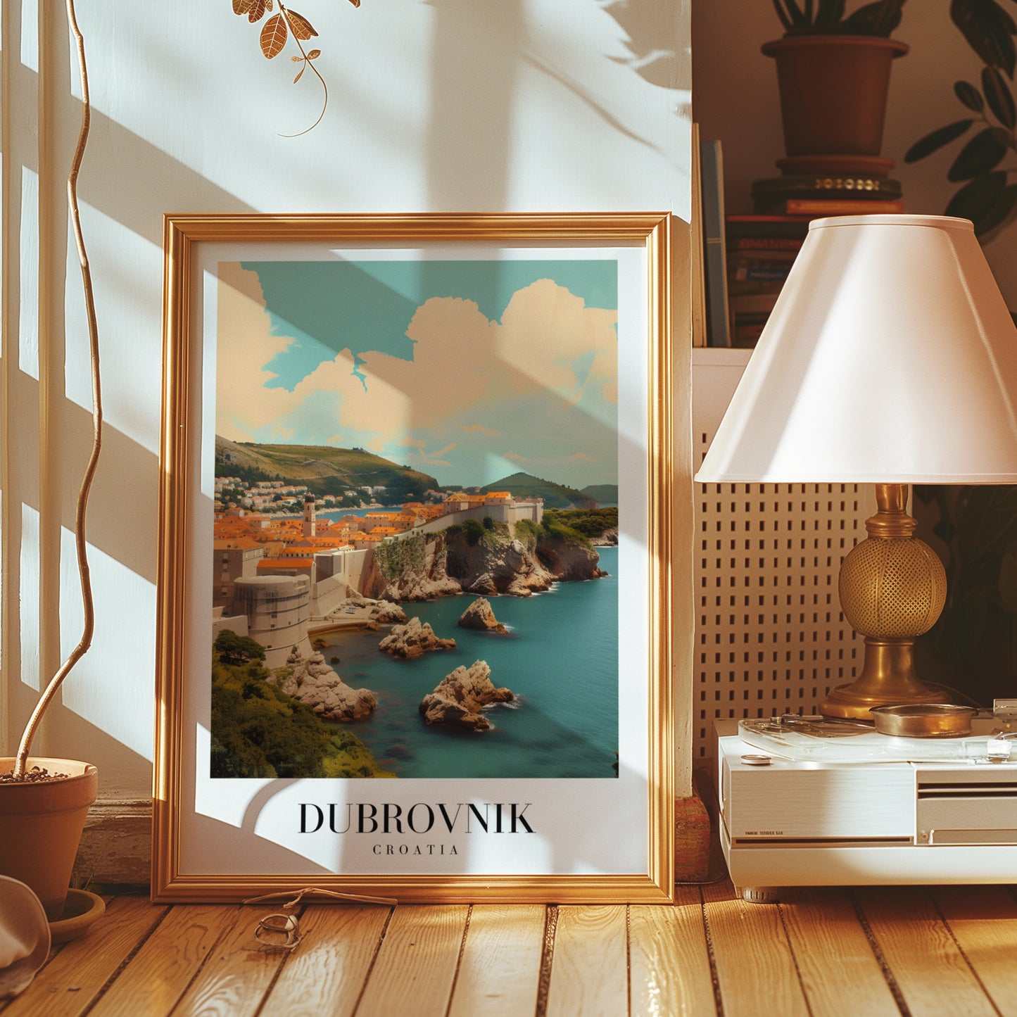 Dubrovnik City Poster, Croatia Coastline Wall Art, Mediterranean Scenic Print, Old Town Dubrovnik Art, Adriatic Coast Poster, Croatia Print