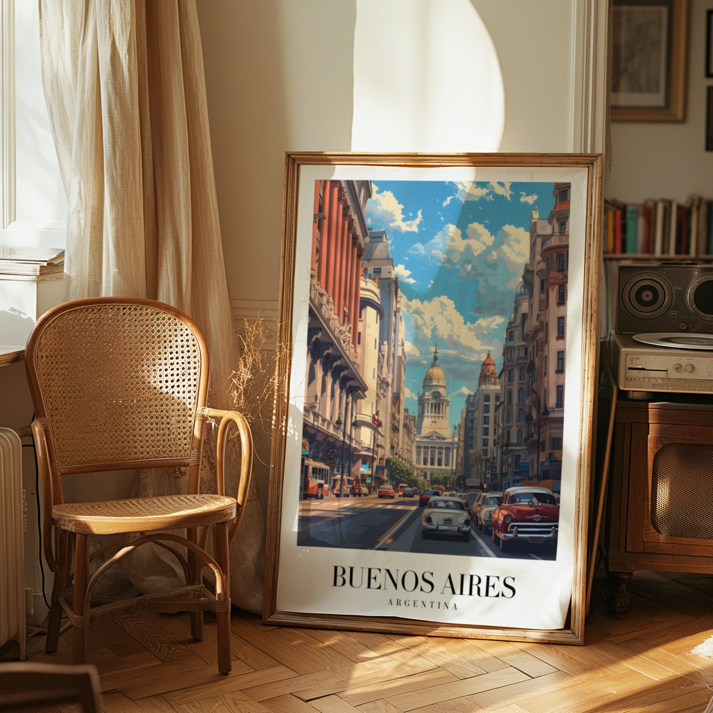 Buenos Aires City Poster, Argentina Wall Art, Buenos Aires Street View Print, Argentine Architecture Art, Travel Decor, Latin America Poster