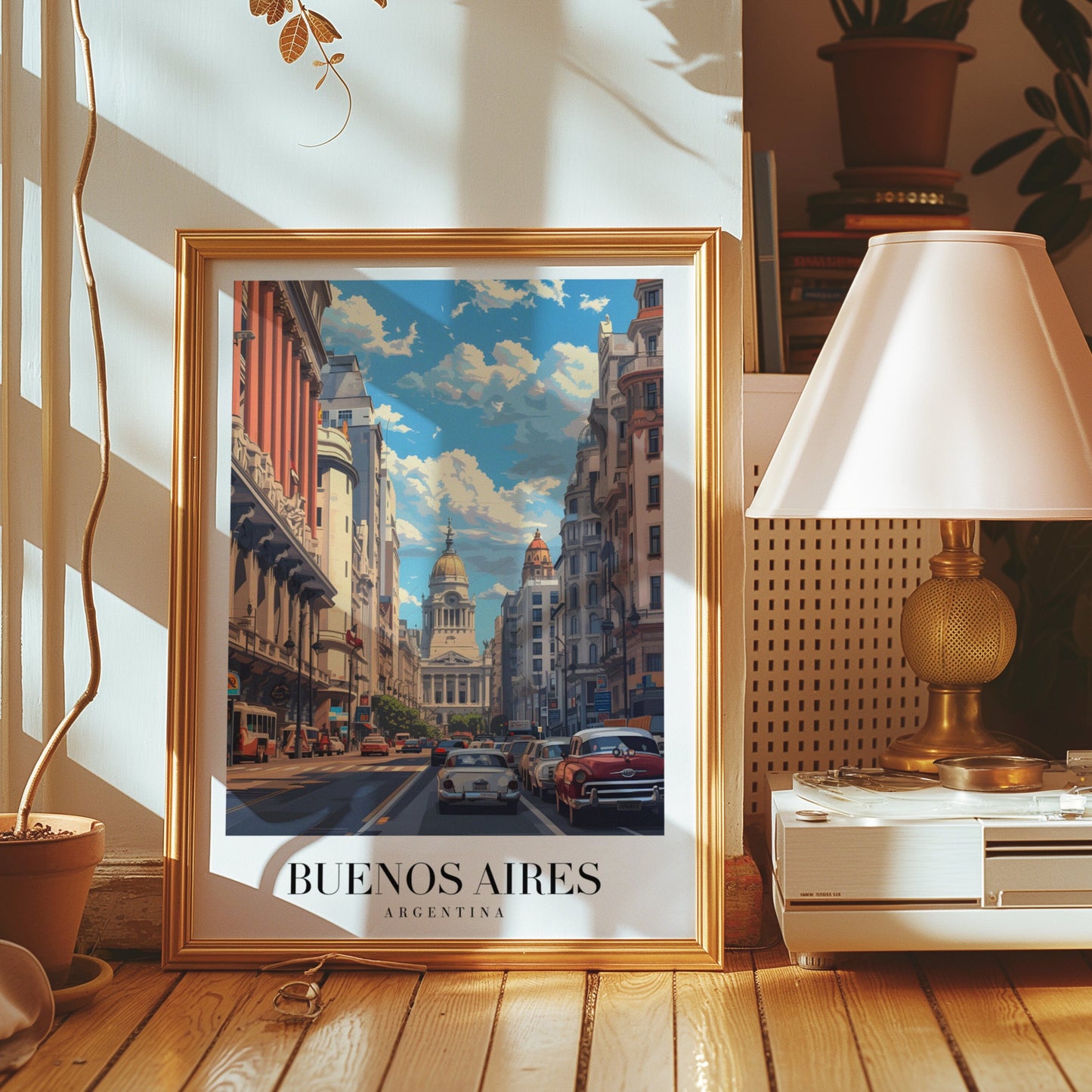 Buenos Aires City Poster, Argentina Wall Art, Buenos Aires Street View Print, Argentine Architecture Art, Travel Decor, Latin America Poster