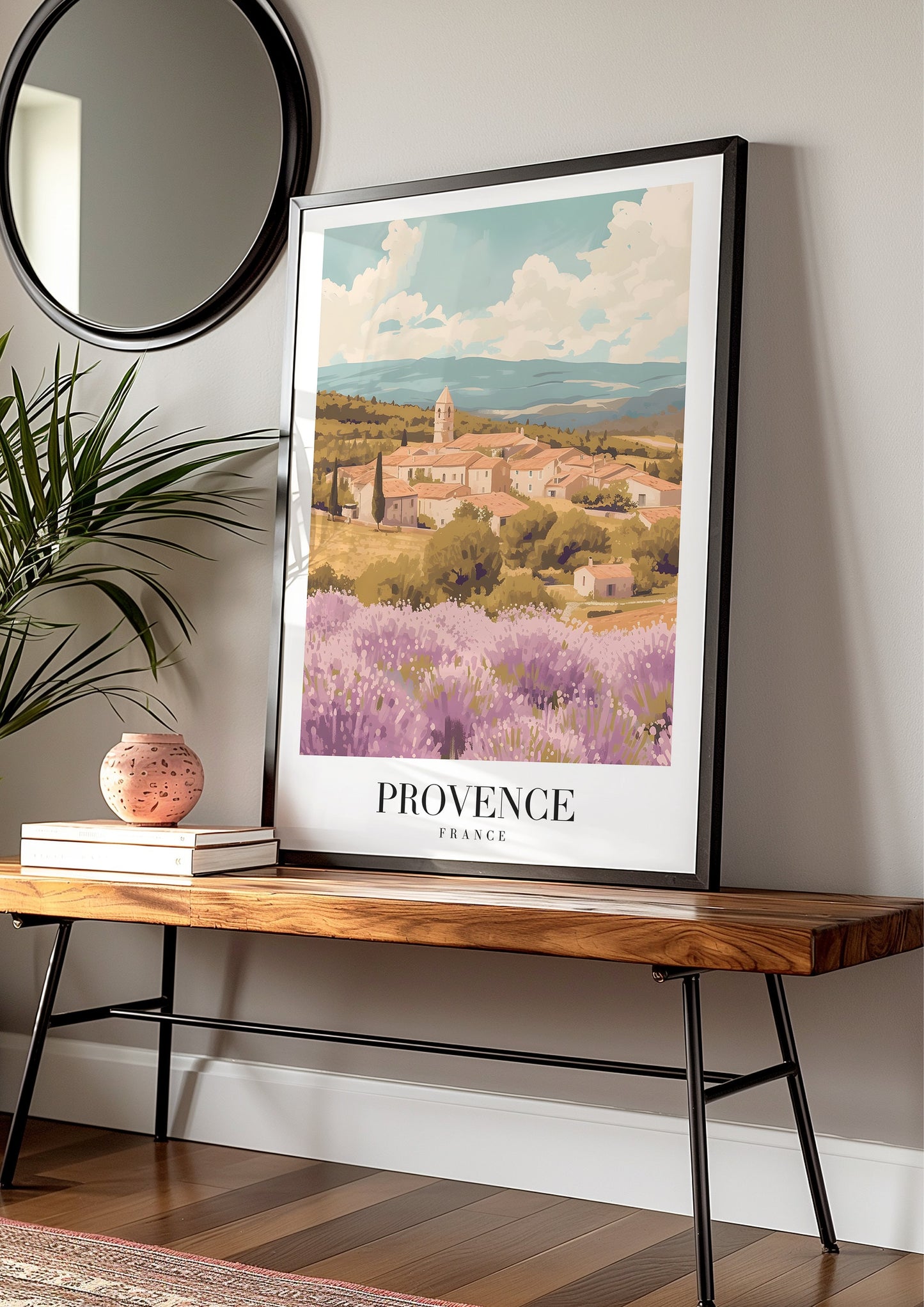 Provence France Poster, Lavender Fields Art Print, French Countryside Wall Art, Scenic Travel Poster, Provence Landscape Decor, City Poster