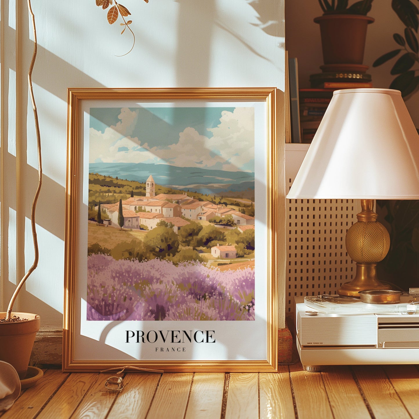 Provence France Poster, Lavender Fields Art Print, French Countryside Wall Art, Scenic Travel Poster, Provence Landscape Decor, City Poster