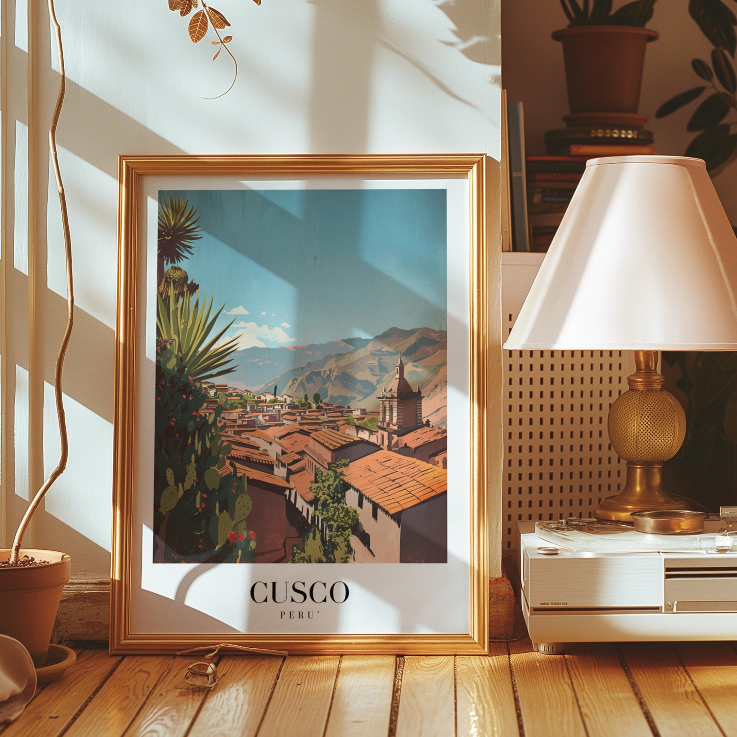 Cusco Peru Poster, Cityscape Wall Art, Inca Architecture Print, Andes Mountains Decor, Travel Art, Scenic City Poster, Peru Wall Art